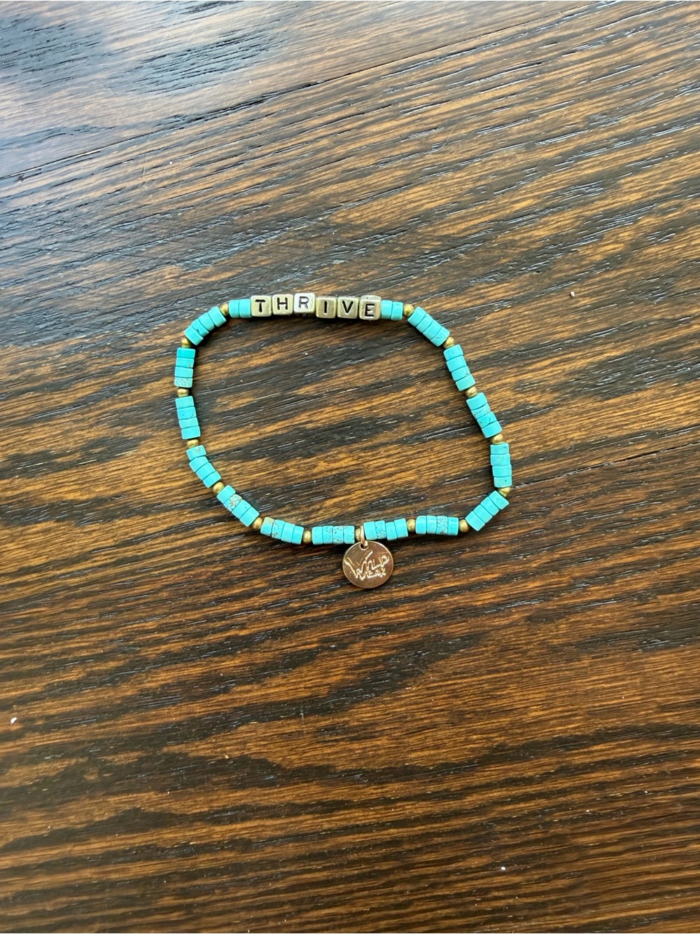 Wild Wear “Thrive” Beaded Word Stretch Bracelet